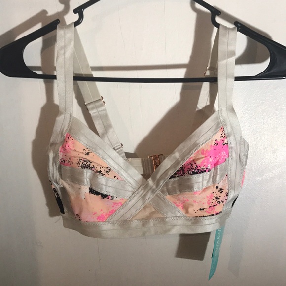 Strappy Bandage pastel splatter bikini top - Picture 6 of 6